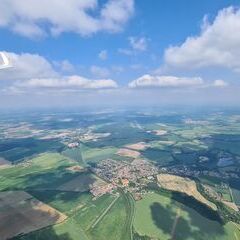 Flugwegposition um 12:55:55: Aufgenommen in der Nähe von Okres Plzeň-jih, Tschechien in 1390 Meter